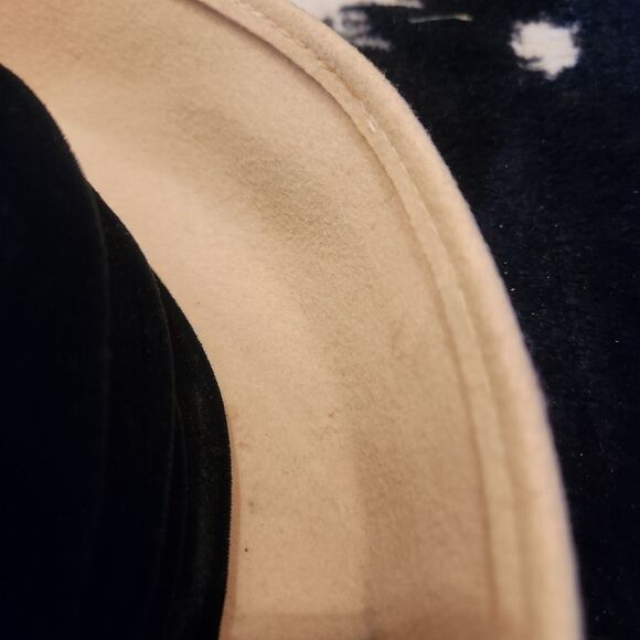 Importina Vintage‎ Bollman 100% Wool Felt Bowler Hat Cream with Black Ribbon - Picture 4 of 8